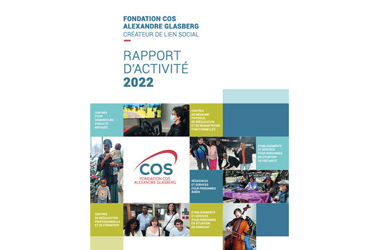 Couverture du rapport d’activité 2022 de la Fondation COS Alexandre Glasberg