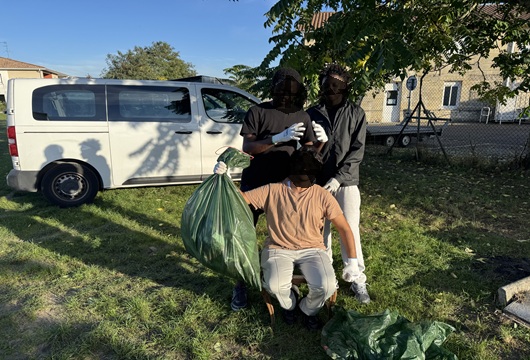 Collecte des déchets sur le site du CADA