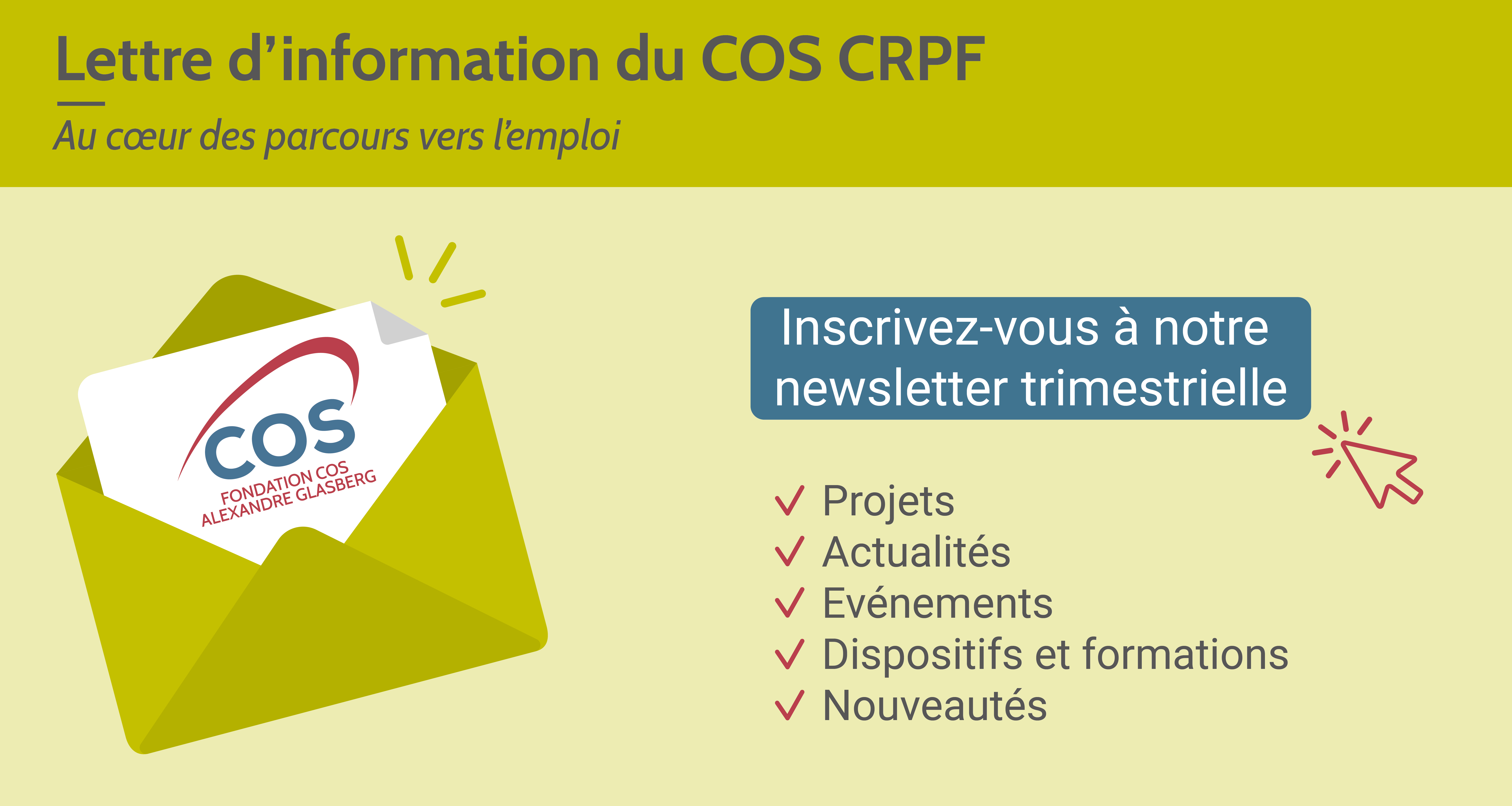 enveloppe verte avec logo de la Fondation