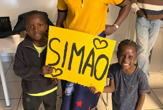 Nos réfugiés aux côtés de Simao Bento