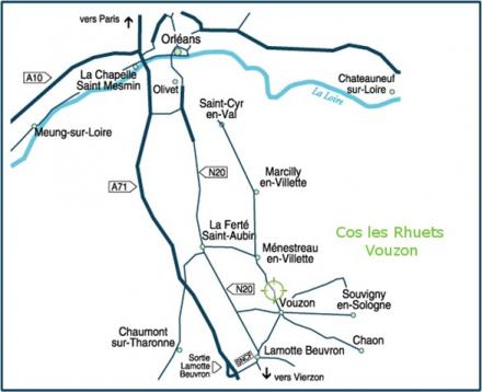 Plan d'accès au CRP Les Rhuets